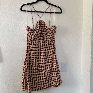 Dolls Kill Cotton Candy LA Different Waves Checkered Mini Dress